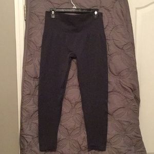 Gray black yoga capris